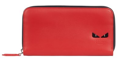 Fendi Zipped Mini Eyes Bugs Long Wallet, front view